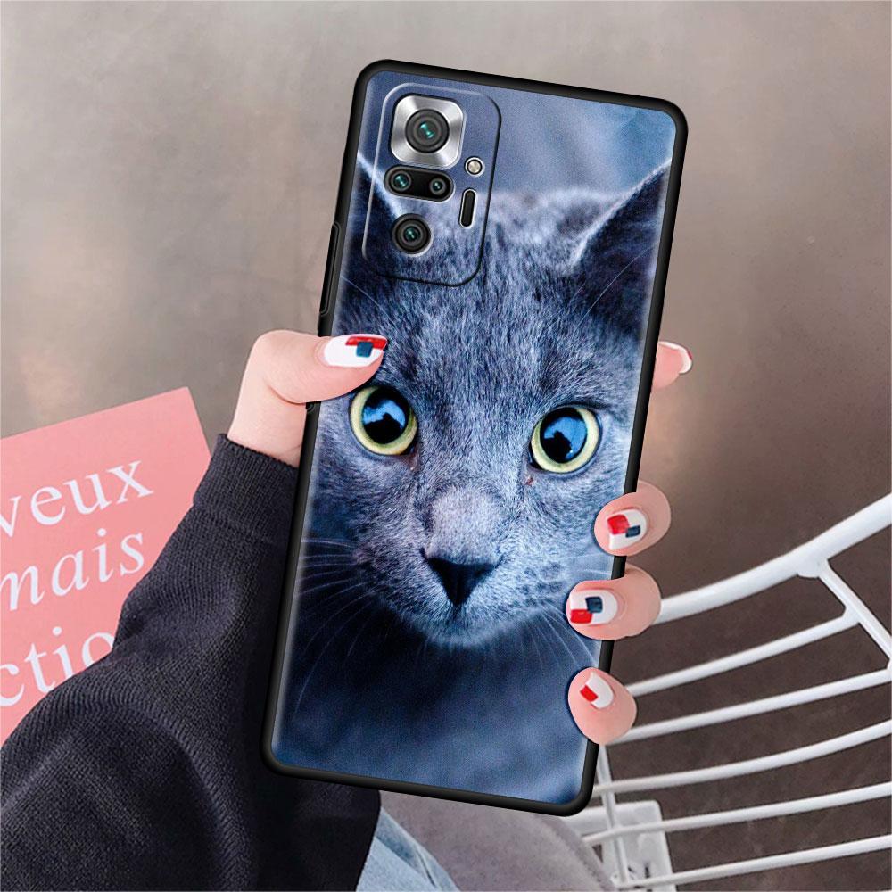 Чехол для Xiaomi Redmi Note 10 9 11 Pro, мягкий чехол для телефона 10S 9S K40 8 9A 9C 9T 7 10C 8T, силиконовый чехол, милый Aniaml Cat Shell Sac