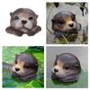 Floating Otters for Pond Yard Floating Pool Decorations Resin Otters Shape Weather Resistant Floating Statue Fish Pond