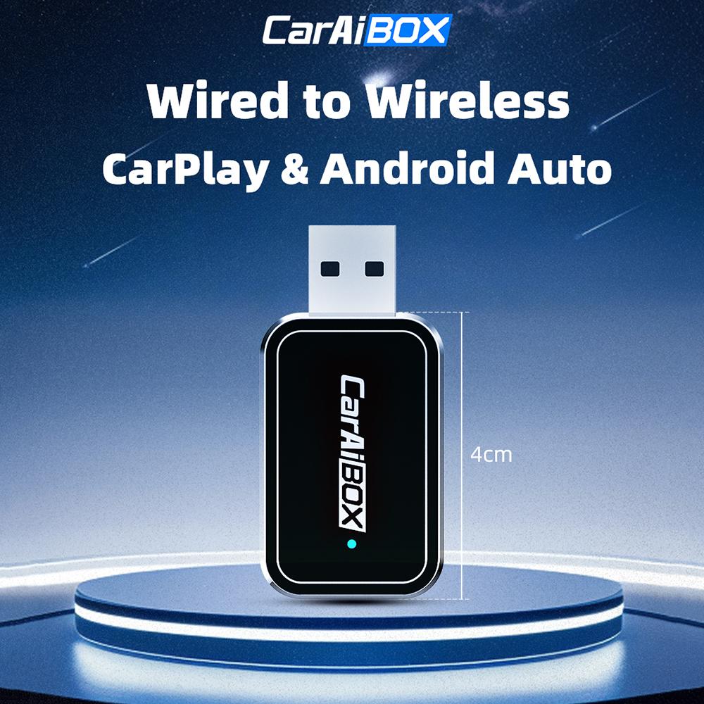 2 в 1 беспроводной адаптер CarPlay для Android, беспроводной адаптер Android Auto, Smart Mini Box, быстрое подключение с проводным подключением к беспроводному