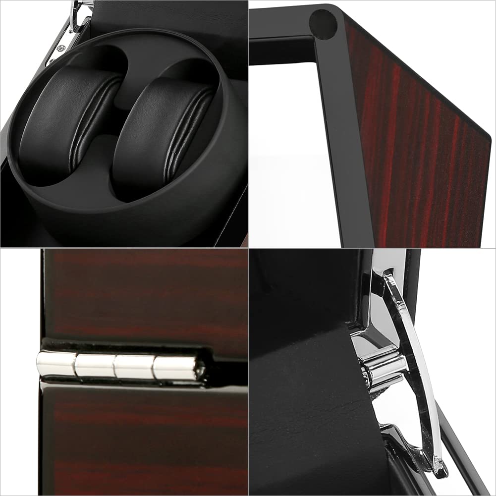 Автоматическая шкатулка для часов Сделано в Японии с мотором Mabuchi Роскошные автоматические часы Обновление 2023 (2 Часов), Дизайн, Моталка, (Byakudanmon-W136D-RT)