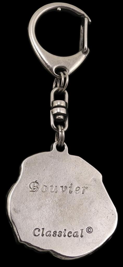 Бувье-де-Фландр, Фландрская скотогонная собака - Посеребренный брелок с собакой в подарочной коробке, украшение для сумки, подвеска для рюкзака от бренда Art-Dog