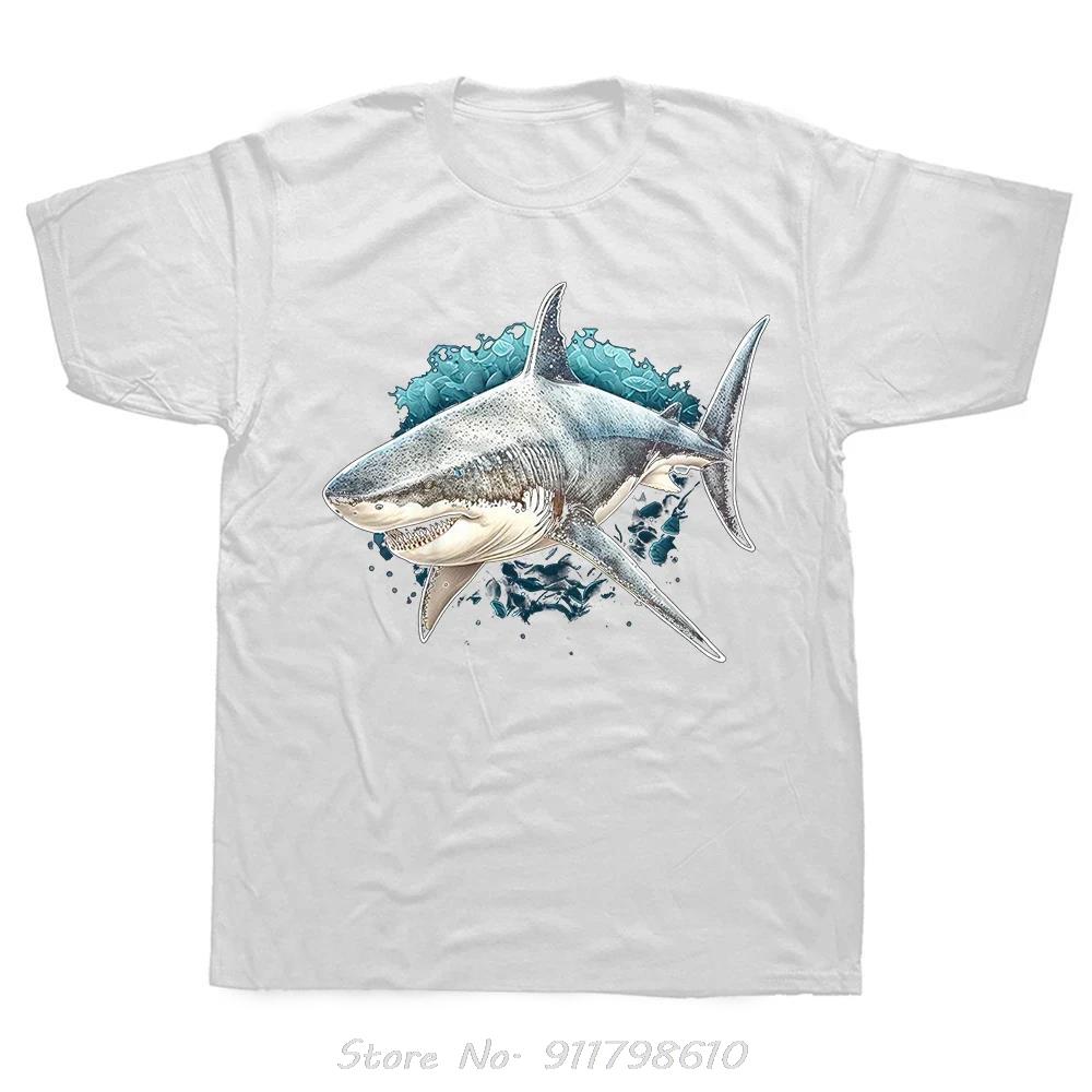 Мужская одежда Я люблю это существо Акула-шарт Смешная футболка оверсайз Модная фитнес-футболка Повседневная хлопковая футболка Топы