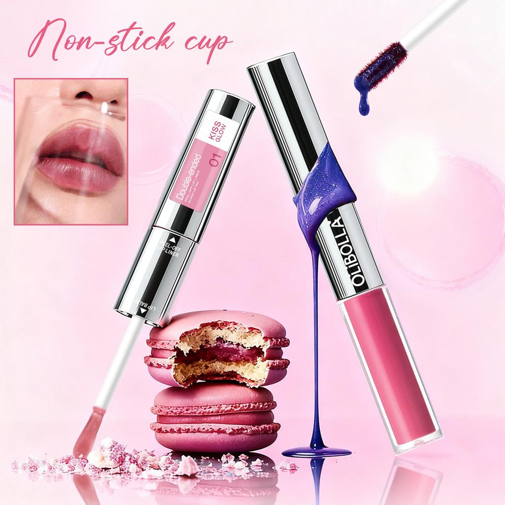 Pearl Blue Double-Ended Peel-Off Lip Tint Plumping Waterproof Lip Liner