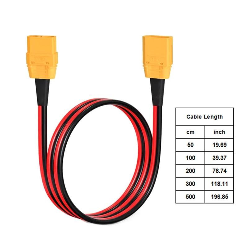 Premium XT90 Extension Cord 10AWG Power Cable For Power Station And Remote Control Model