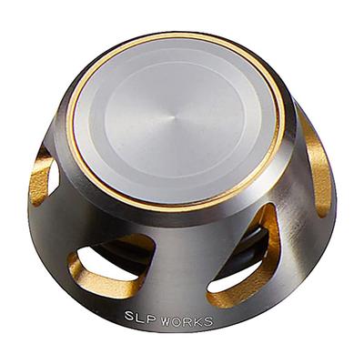 Daiwa SLP Works 22 SLPW Заглушка ручки спиннинговой катушки, Маленькая, Серебристо-золотистая