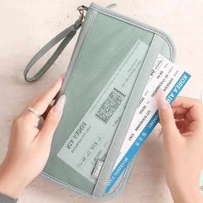 Кошелек для паспорта RFID для женщин и мужчин, держатель для карт, чехол для паспорта, держатель для авиабилетов, сумка-органайзер для проездных документов для всей семьи