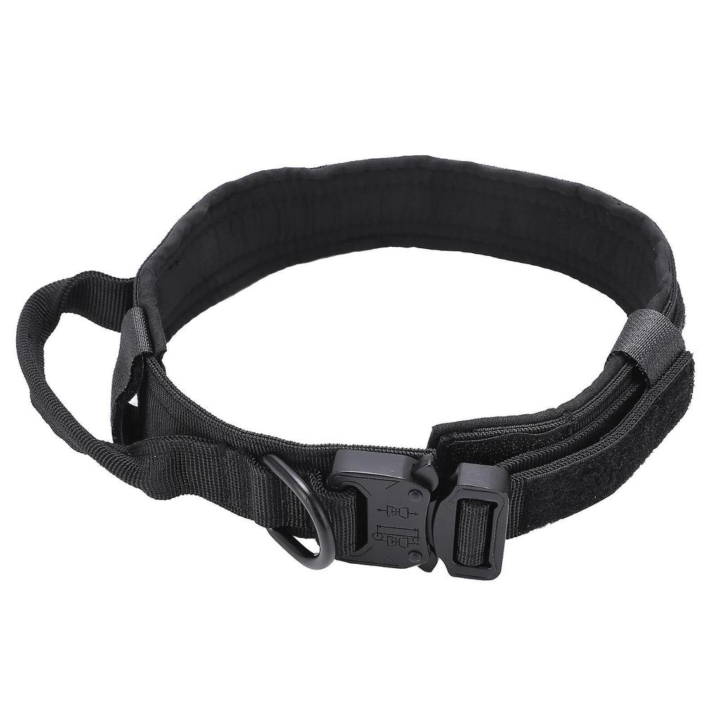 Dog Collar Adjustable Durable Cotton Puppy Pet Collars with Metal Buckle for Dogs BlackXL