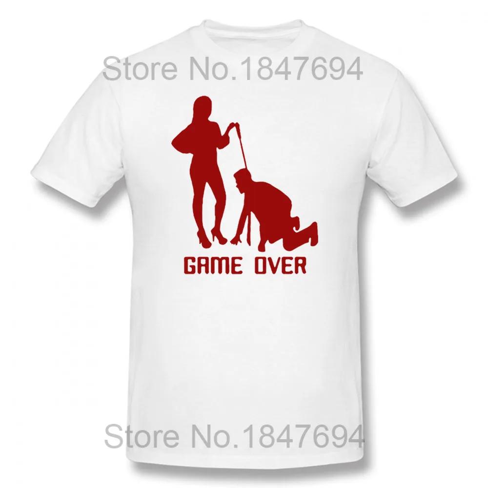Футболка Game Over Bride Groom Bachelor Party Funny Tshirt Men Clothing Short Sleeve Camisetas T Shirt