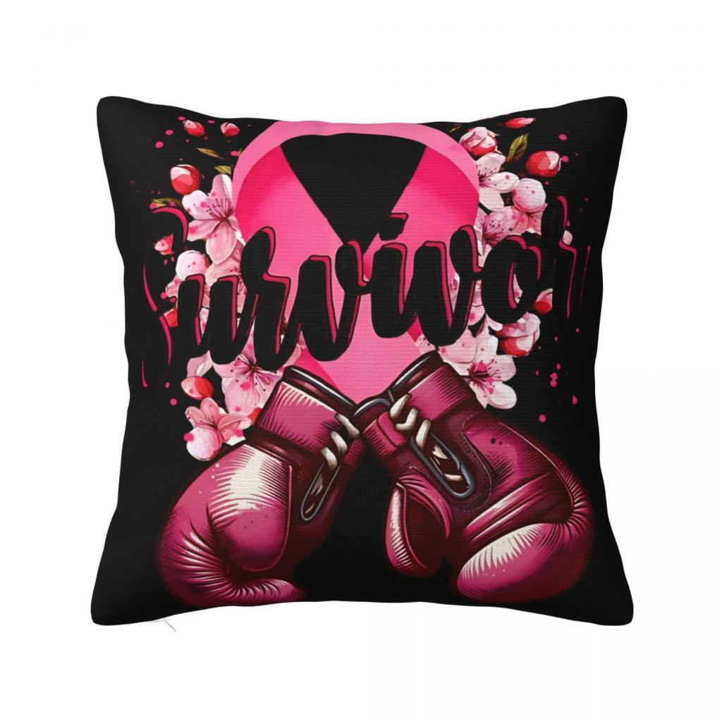 Football Breast Cancer Awareness Support Pillow Covers Car Cushion Cover Cute Pillowcase 4040