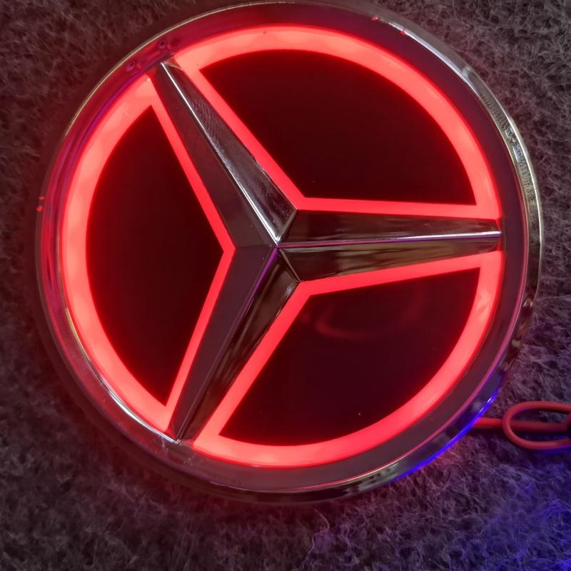 9.5cm Car Rear Trunk Emblem ABS LED Badge Light Accessories for Mercedes Benz S350 S300L S A B C E Class GLA GLK ML GL GLC GLE WW1