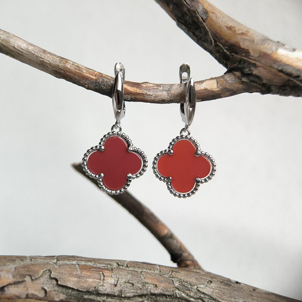 Серебряные серьги с натуральным агатом (60002367)