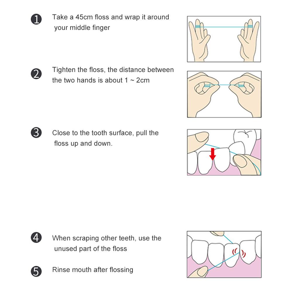 50m Dental Floss Oral Hygiene Teeth Cleaning Dental Floss Spool Toothpick Teeth Oral Care
