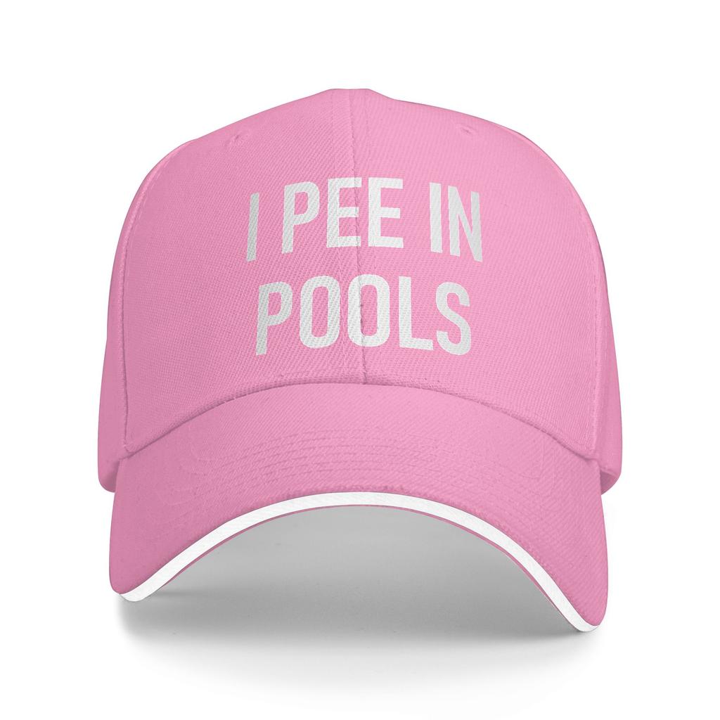I Pee In Pools Funny Vacation Sun Baseball Cap Summer Fitted Retro Trucker Hat For Couple Women Outdoor Sports Baseball Caps