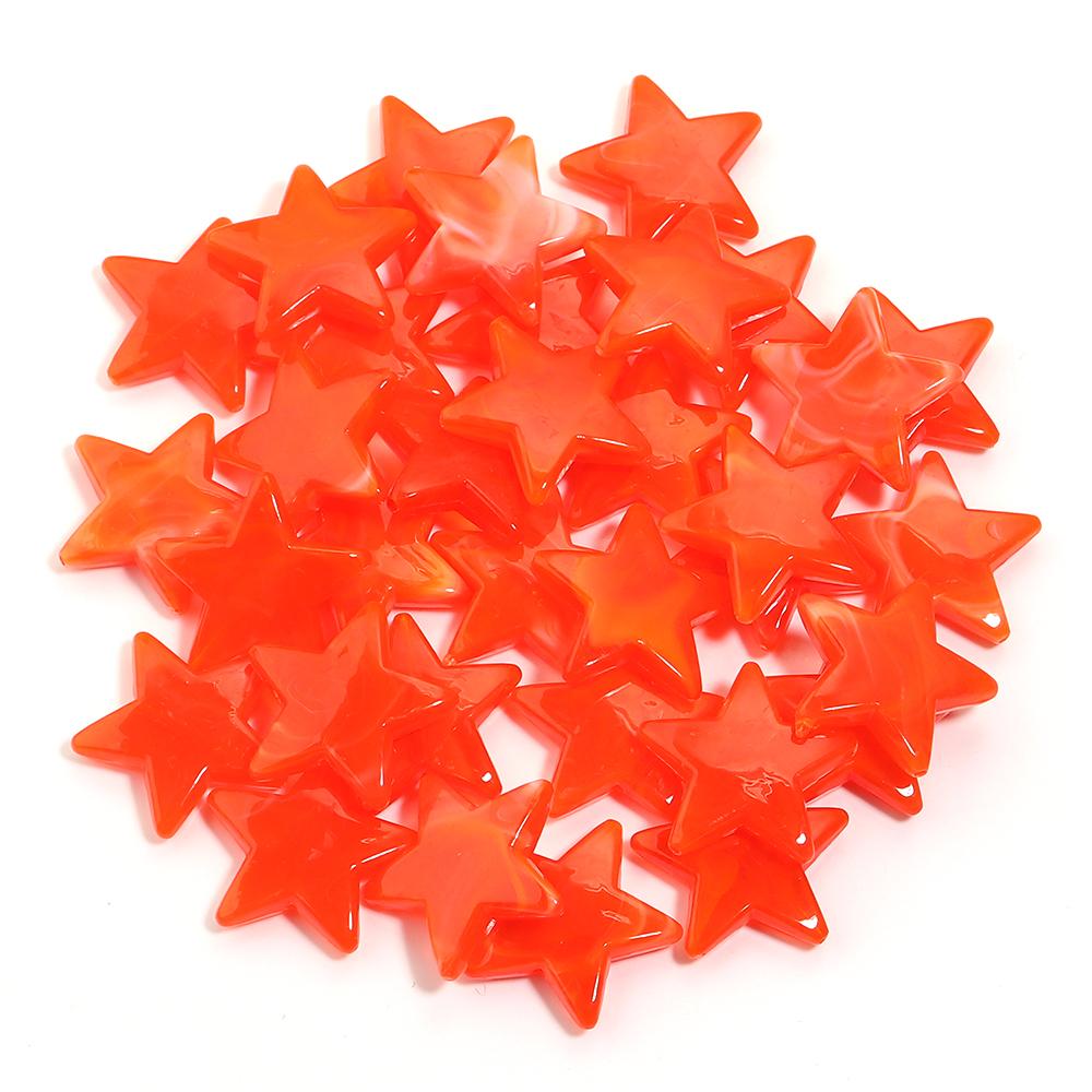 50pcs/lot 21mm Dual Color Acrylic Star Beads Loose Spacer Pentagram Beads For DIY Bracelet Phone Chain Jewelry Decor Accessories