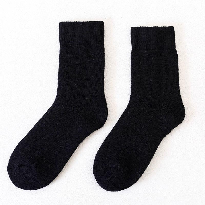 Женские повседневные толстые термоноски Pure Color Thickened Fleece Wool Sock