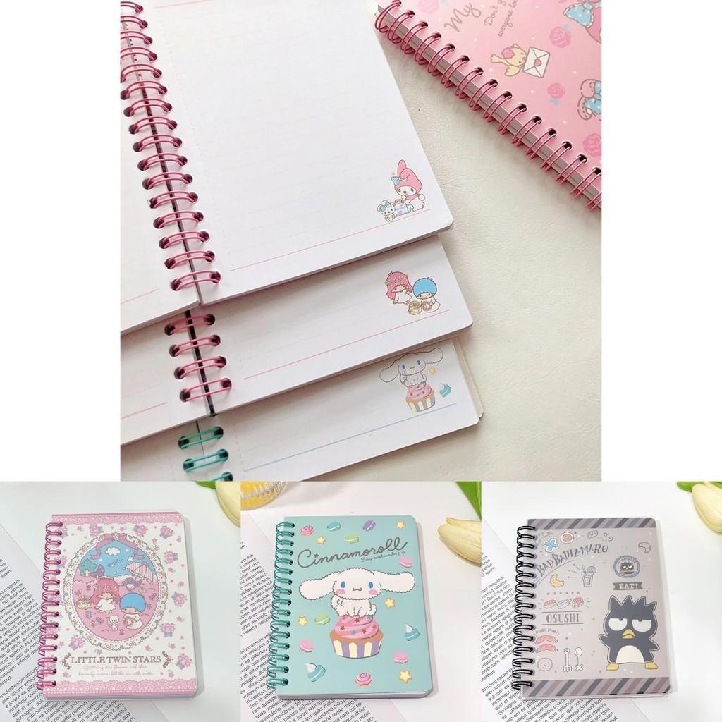 Kuromi A6 Ежедневник-блокнот Sanrio Канцелярский блокнот на спирали в линейку