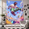 Wall Hanging Tapestry With Custom Name & Text, Travis Scott Decorative Tapestry For Bedroom