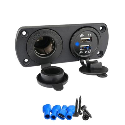 Автомобильный мотоцикл 12 В-24 В адаптер питания двойной USB зарядное устройство розетка для крепления на панели