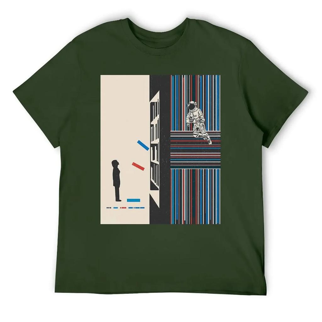 Motion Tees Горячая Распродажа Гик Отдых Размер США Межзвездный Купер Научная Фантастика Фильм Выносливость Оставайся 14 Футболка с Круглым Вырезом харадзюку