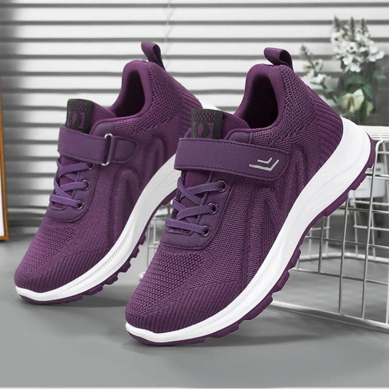 Women's Sports Shoes Running Shoes Ladies Breathable Sneakers Summer Light Mesh Outdoor Non-slip Leisure Lace Up Training Shoes