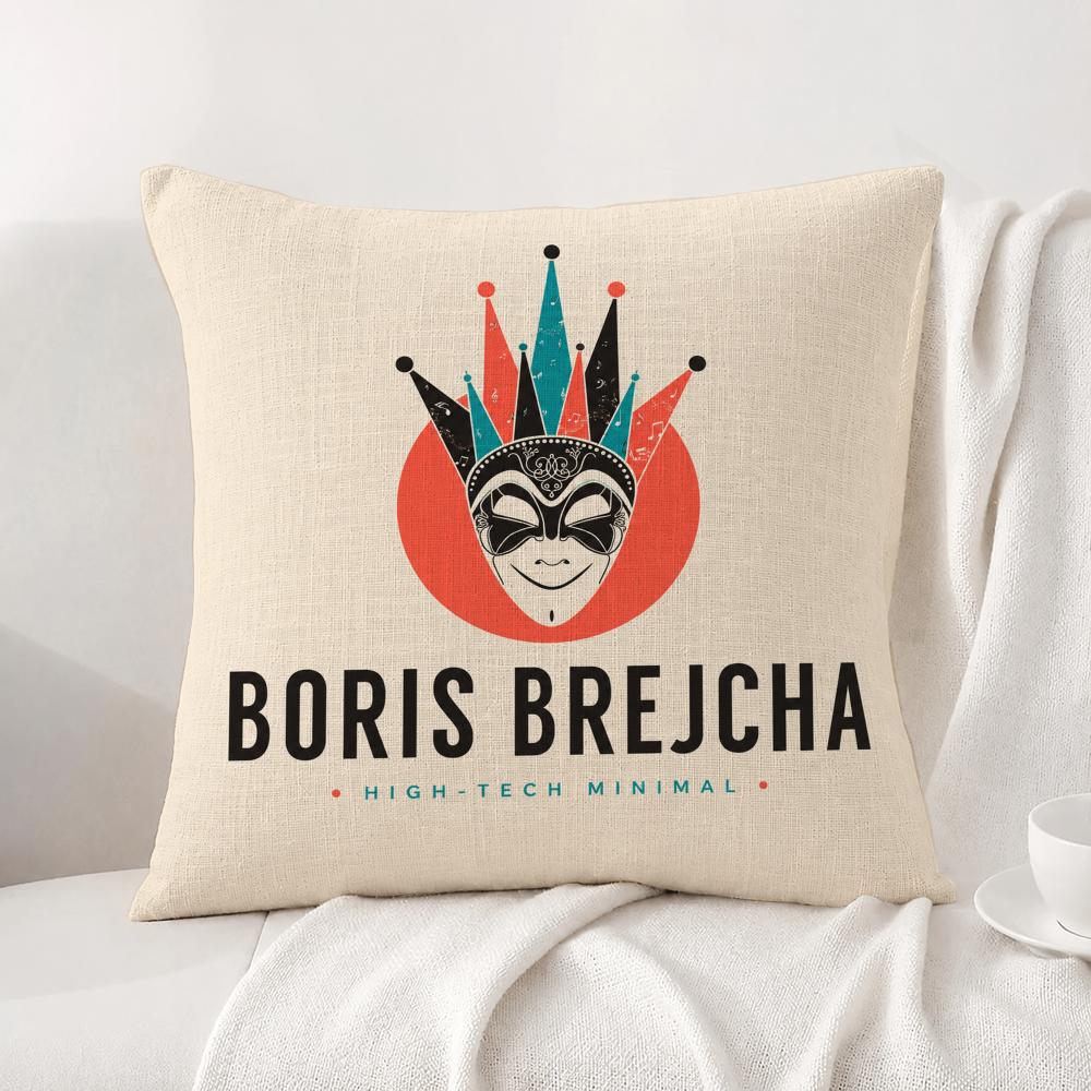 DJ Boris Brejcha Cushion Cover Natural Linen Pillowcase Set AllinOne Decor Cushion Cover for Sofa Bedroom Chair