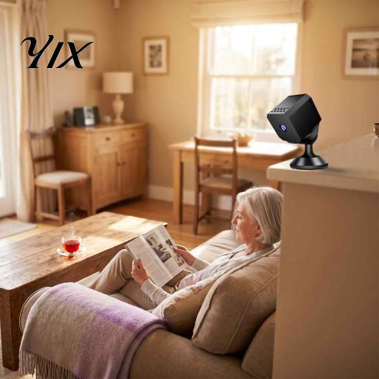 Аккумуляторная Мини WiFi Камера Безопасности, Маленькая 1080P, Оснащена Ночным Видением и Детектором Движения для Внутреннего Наблюдения