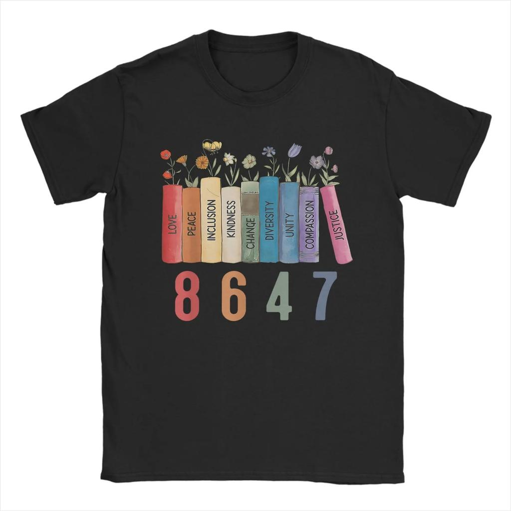 Equal Rights Book Flower 8647 Feminist Women Rights T-Shirt Beach Hip Hop T Shirts Men Cotton 4XL 5XL 6XL Clothing Vintage Tops