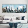 Современное абстрактное здание, картина маслом, постер и принт, пейзаж, настенное искусство, оригинальная картина на холсте, картина для декора гостиной