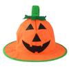 Cute Non-woven Fabric Pumpkin Plush Hat Comfortable Soft Headgear Novelty Round Halloween Cap Party Decor