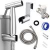 Handheld Toilet Bidet Sprayer Set Kit Stainless Steel Hand Bidet Faucet for Bathroom Hand Sprayer Shower Head Self Cleaning