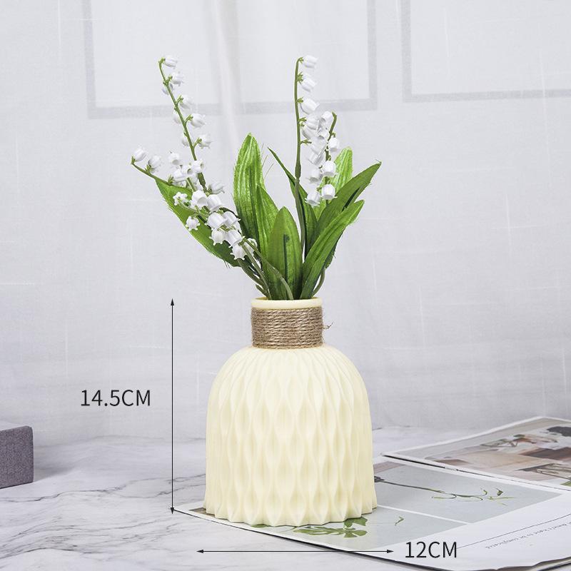 Nordic Modern Plastic Flower Vase Flower Pot Basket Arrangement 1 PC Home Living Room Payty Wedding Decoration Ornament