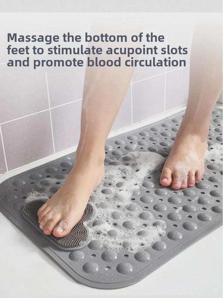 Non-Slip TPE Suction Cup Bath Mat for Shower or Tub