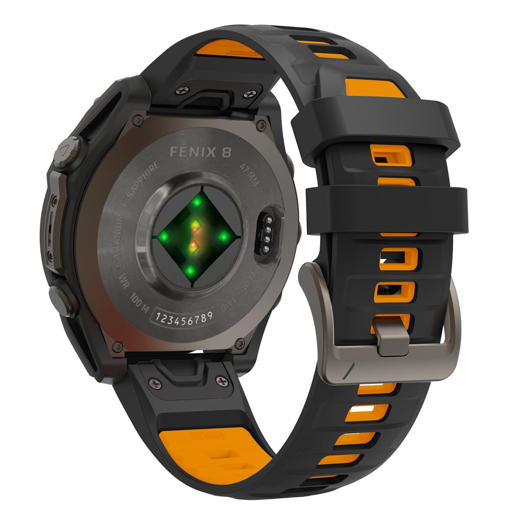 Upgraded Stainless Steel Buckle Silicone Strap for Garmin Fenix 8 Pro 47mm 51mm E 7 7X 6 6X 5 5X Epix Pro Enduro 3 970 QuickFit