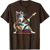 Guitar Cat Novelty Rock Music Band Concert Funny Cat T-Shirt