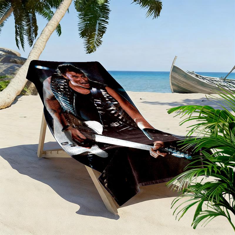 Stage: Electric Guitar Performance beach towel Outdoor camping Beach towel for vacation photos Absorbent bath towel swim seaside beach towel Comfort