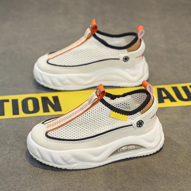 Туфли-сетка с вырезами для одноклассников Летние дышащие спортивные туфли-сетка для мальчиков Универсальные нескользящие повседневные туфли Дышащие сетчатые туфли для девочек