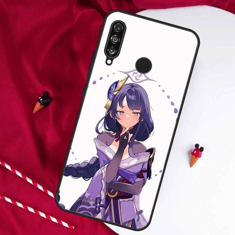 Чехол Genshin Impact Райдэн Сёгун для Huawei Nova 5T 9 10 SE 7i 8i 11i 12i Y73 Y90 Y70 Y72 Y61 Y91 Y60 P20 P40 P30 Lite