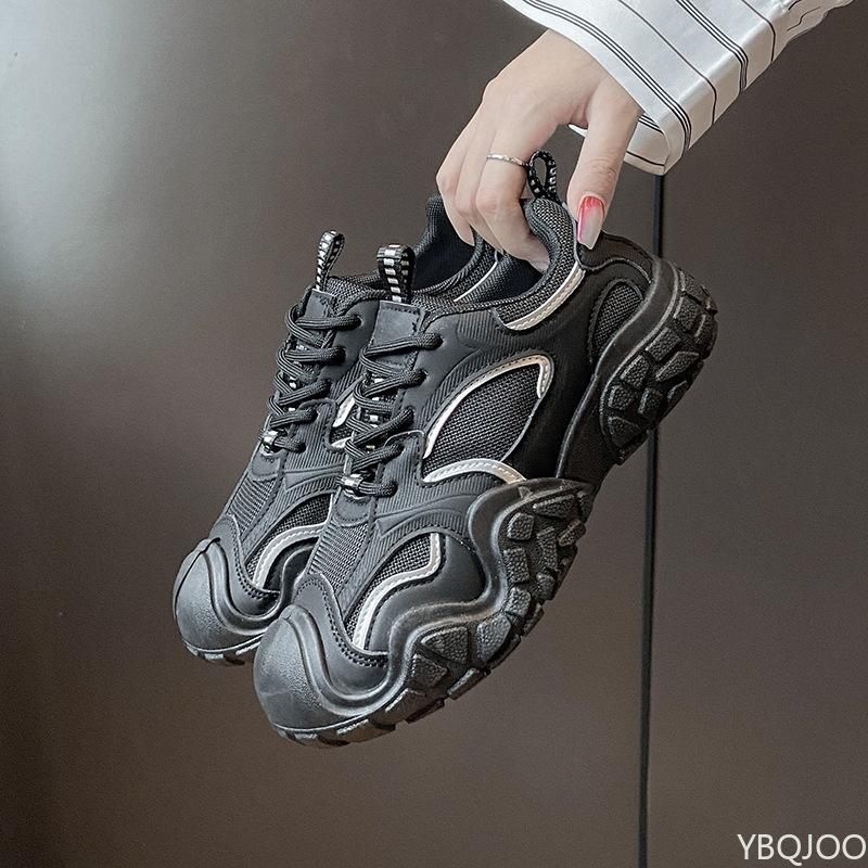 Fashion Fashionable Mesh Shoes 2024 Autumn New Design Sense Thick Sole Breathable Casual Women's Shoes Zapatillas De Deporte Sneakers