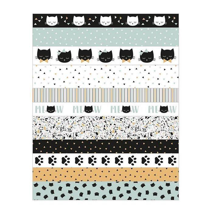 Masking Tape Stickers - Artemio - Terrazzo Cat - 3 Sheets - Semi-transparent Paper - Ideal for Scrapbooking