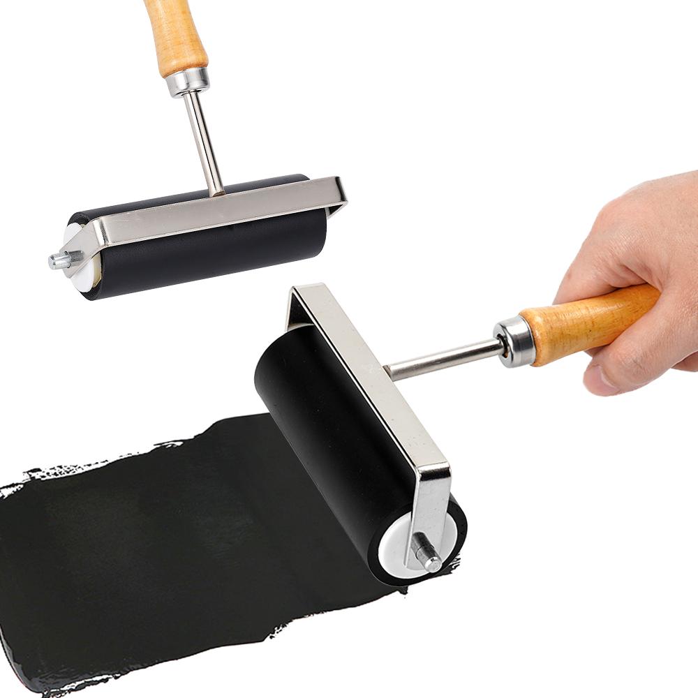 5/10/15см Резиновый валик Профессиональный Жесткий Валик для печати чернилами Инструмент для штамповки Строительный инструмент Искусство Ремесло Инструмент для покраски Декорирующий инструмент Аксессуар