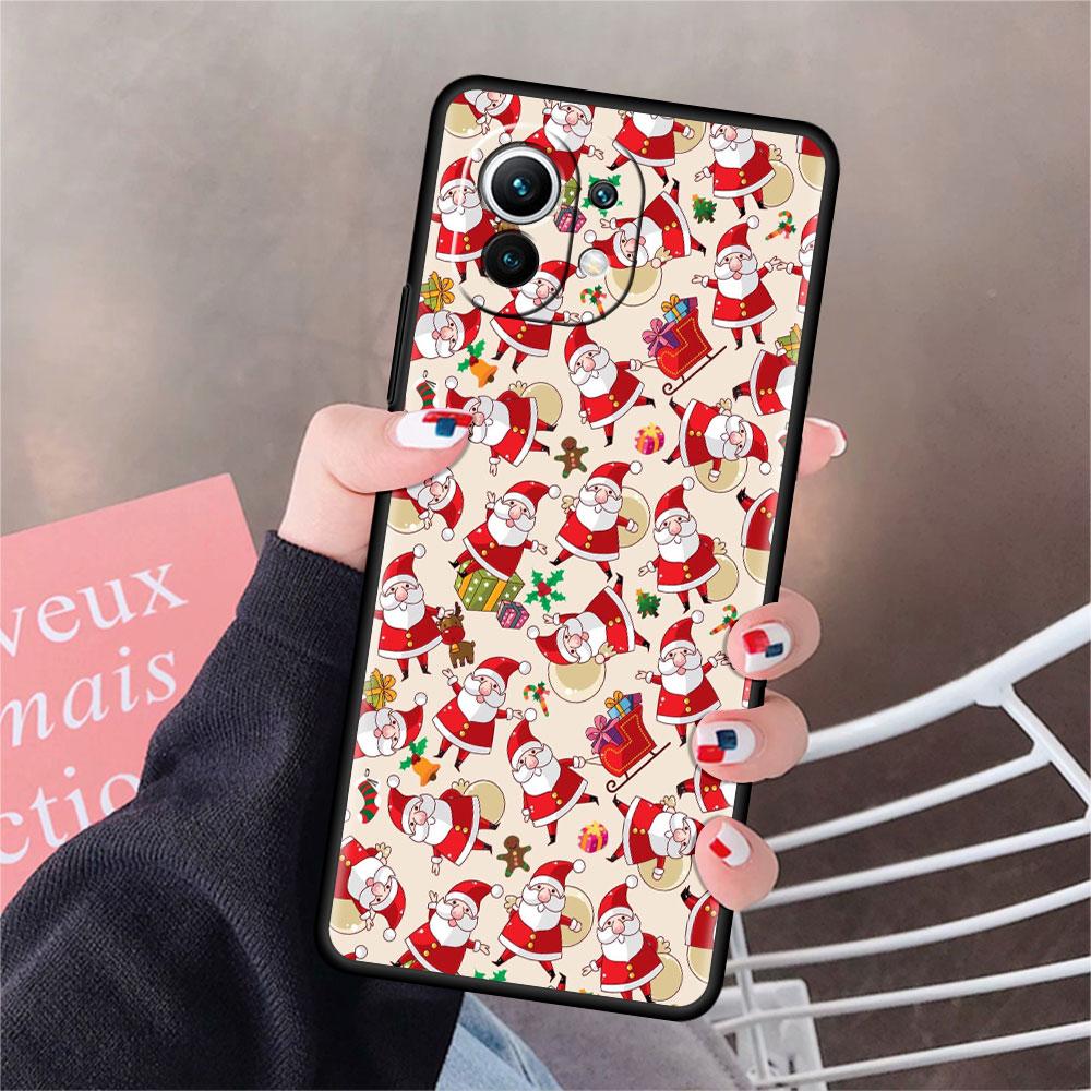 Мягкий силиконовый чехол для Xiaomi Mi 11 Lite 5G NE 11T Pro 12S Ultra 12 Note 10 10T 9T чехол для телефона TPU Funda Christmas Santa Claus