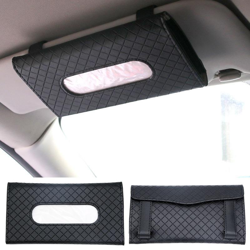 Car Tissue Box Towel Sets Car Sun Visor Tissue Box Holder Auto Interior Storage Decoration For BMW Car Decor Accessories NEW