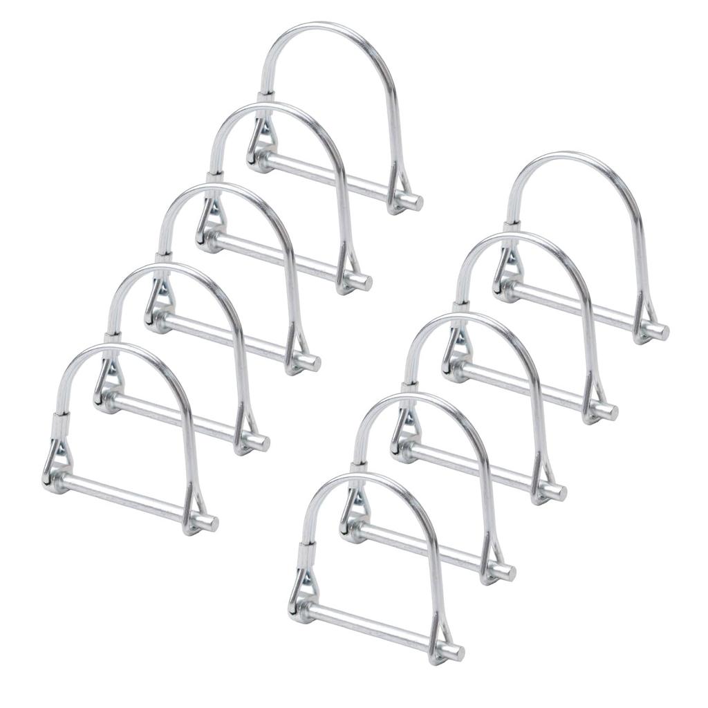 10 шт. Стопорный штифт с проволочным замком, Стопорный штифт с валом из углеродистой стали, Стопорный штифт с проволочным замком в виде круглой петли для гусеничной фермы и газона(6*50)