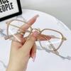 01048 Glasses Frame Women'S Retro Polygonal Flat Glasses Trendy Glasses Frame Anti-Blue Glasses