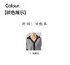 100% Sheep Wool Thickening Autumn and Winter Women's Color Contrasting V-neck Cardigan Woolen Sweater