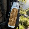 1PC Brown Beige Geometric Block Texture Print 750ml Color Plastic Sports Water Bottle Leakproof Flip Straw Lid Suitable for Sports Office Home Use