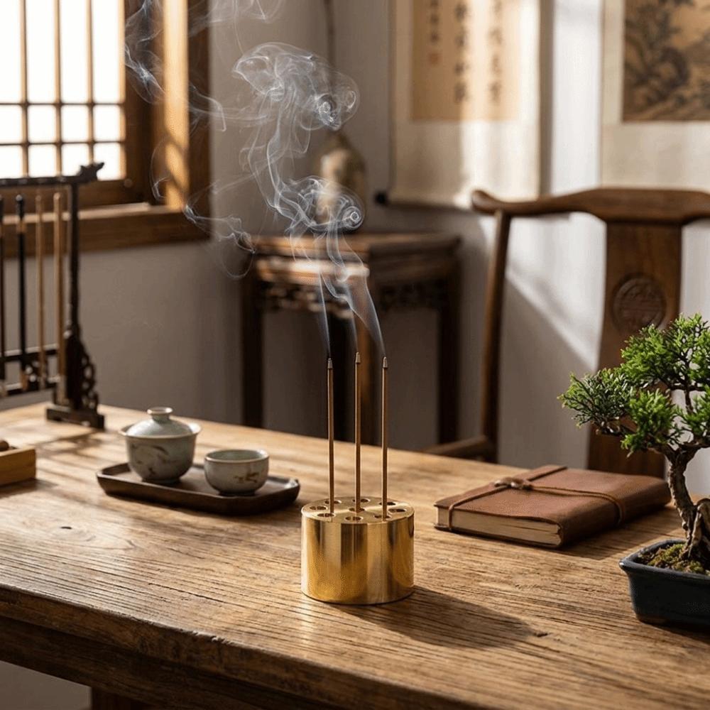 Compact Incense Burner Vintage Fragrance Incense Stick Plate Incense Holder Study Office