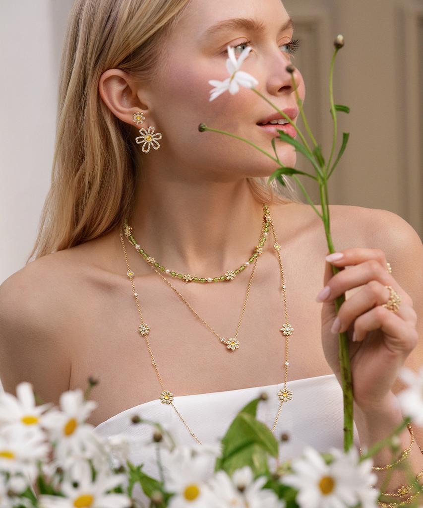 Lola Rose Daisy Peridot Freshwater Pearl Women'S Beaded Necklace