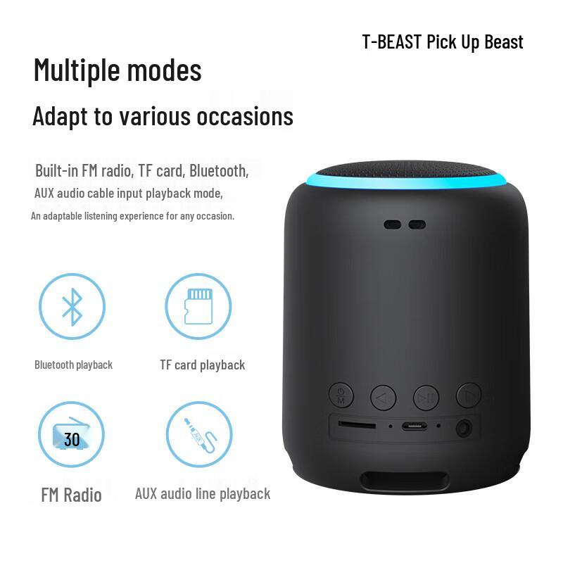 Shiguangshou T-BEAST Portable Wireless Bluetooth Speaker