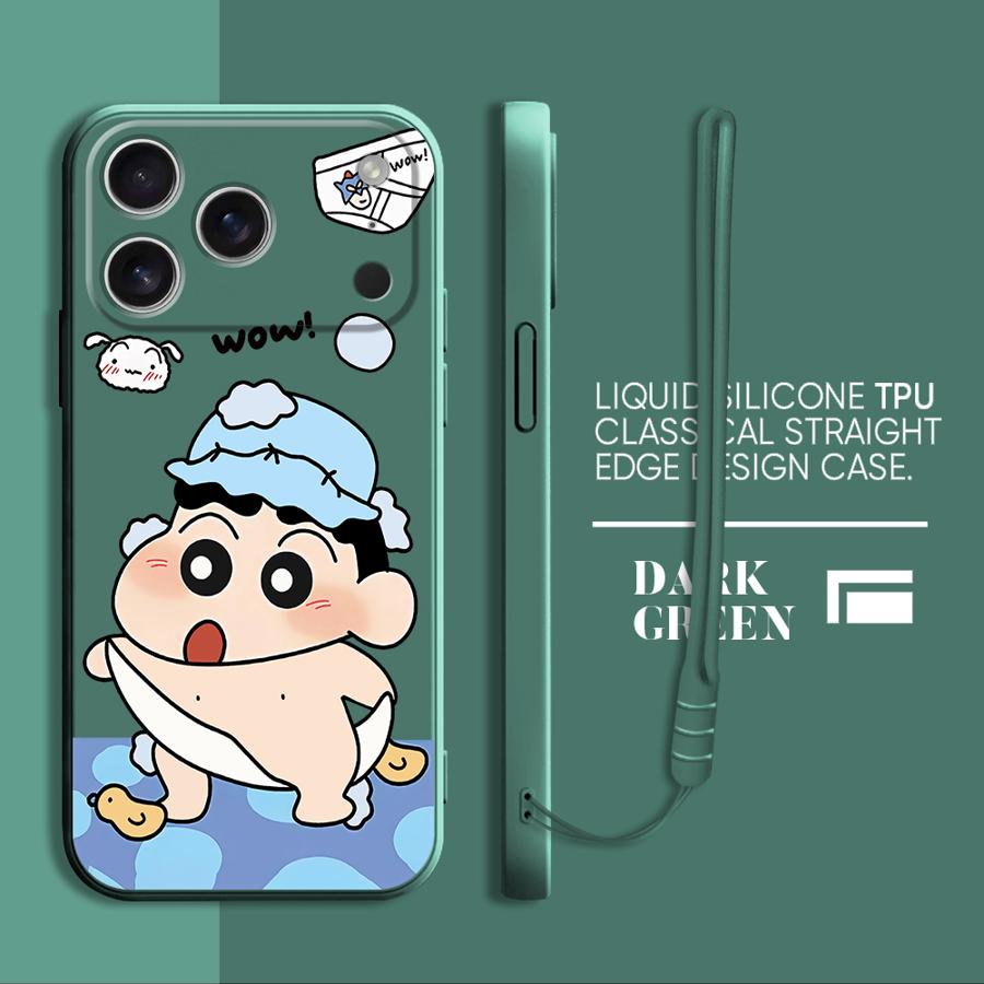 Crayon Shin-chan Case for Apple iPhone 17 Pro Max 11 Air 15 13 Mini 12 Plus 16 7 8 XS XR Phone Cover